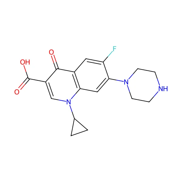 Siprofloksasin molekül yapısı — CAS 85721-33-1