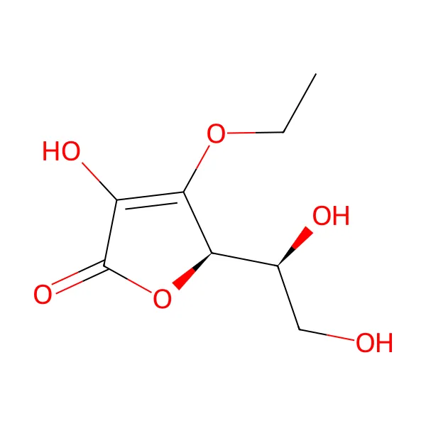 Vitamin C 3-O-Etil Askorbik Asit molekül yapısı — CAS 86404-04-8