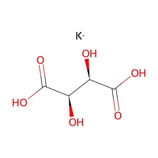 Potasyum bitartarat molekül yapısı — CAS 868-14-4