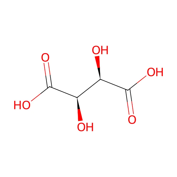 Tartarik asit molekül yapısı — CAS 87-69-4