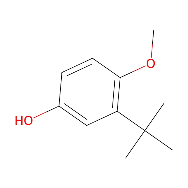 2-tert-butil-4-hidroksianisol molekül yapısı — CAS 88-32-4