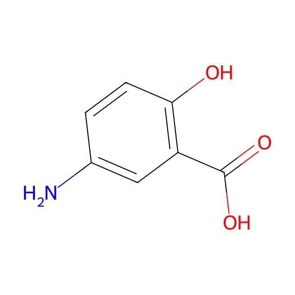5-aminosalisilik asit molekül yapısı — CAS 89-57-6