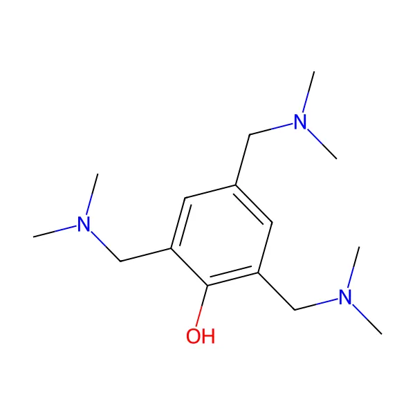 2,4,6-tris(dimetilaminometil)fenol molekül yapısı — CAS 90-72-2