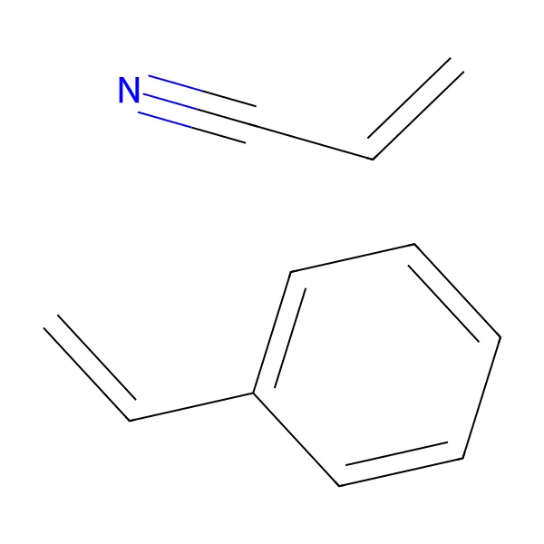 Stiren akrilonitril reçine molekül yapısı — CAS 9003-54-7