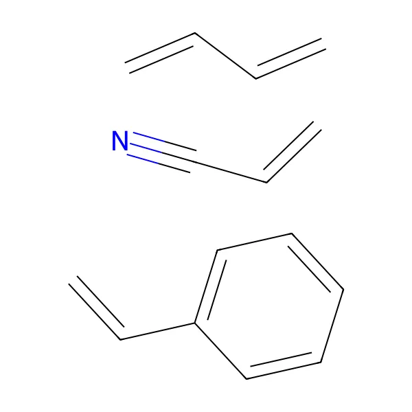 Akrilonitril bütadien stiren molekül yapısı — CAS 9003-56-9
