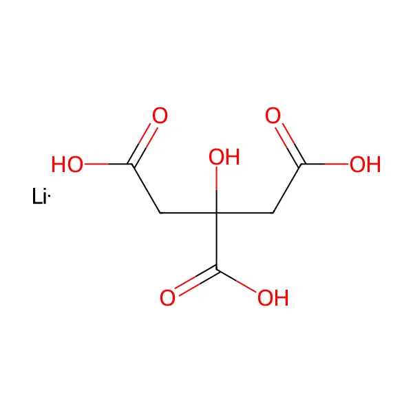 Lityum sitrat molekül yapısı — CAS 919-16-4