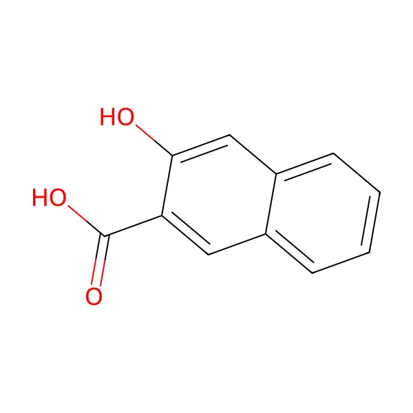 3-hidroksi-2-naftoik asit molekül yapısı — CAS 92-70-6