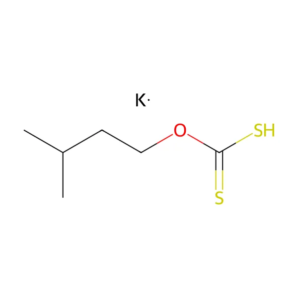 Potasyum izopentil ditiyokarbonat molekül yapısı — CAS 928-70-1