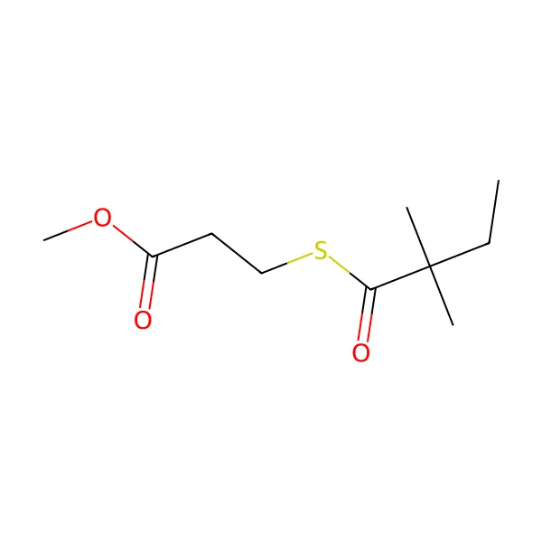 Metil 3-[(2,2-dimetilbütanoil)tio]propanoat molekül yapısı — CAS 938063-63-9