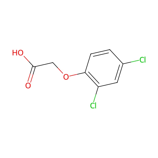 2,4-diklorofenoksiasetik asit molekül yapısı — CAS 94-75-7