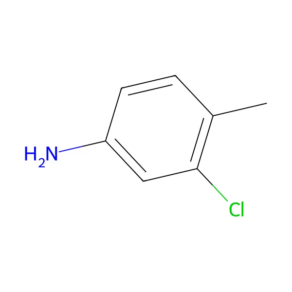 3-Kloro-4-metilanilin molekül yapısı — CAS 95-74-9