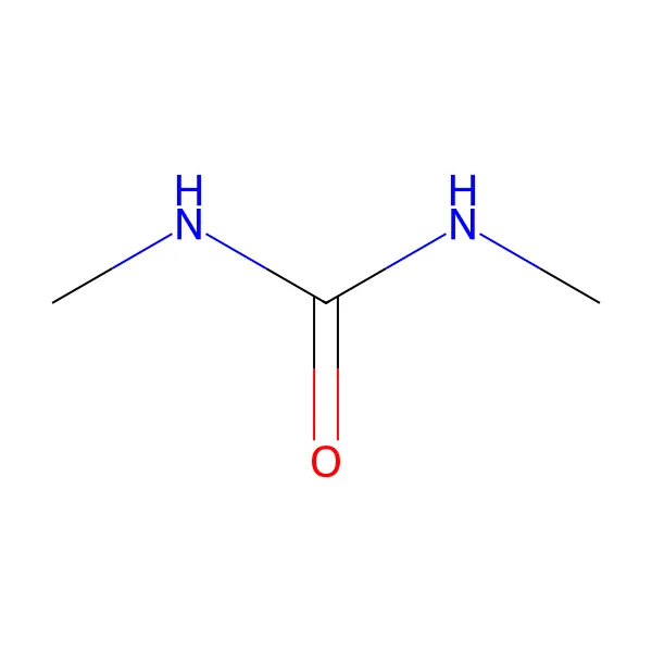 1,3-Dimetilüre molekül yapısı — CAS 96-31-1