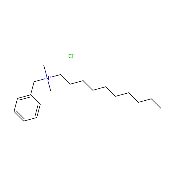 Benzildimetildekilamonyum klorür molekül yapısı — CAS 965-32-2