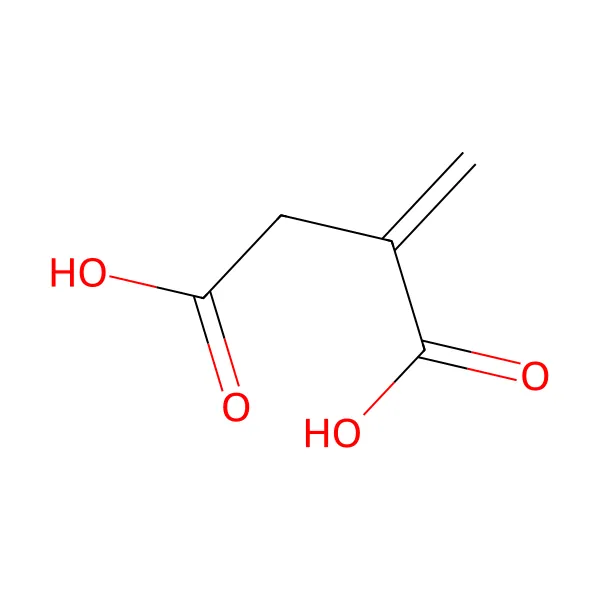 İtakonik asit molekül yapısı — CAS 97-65-4