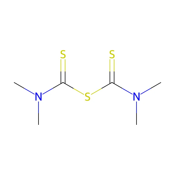 Tetrametiltiuram monosülfür molekül yapısı — CAS 97-74-5