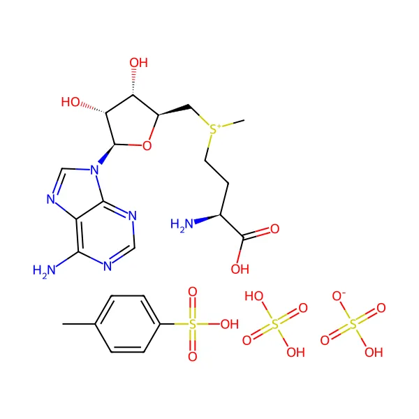 S-adenozil-L-metiyonin disülfat tosilat molekül yapısı — CAS 97540-22-2