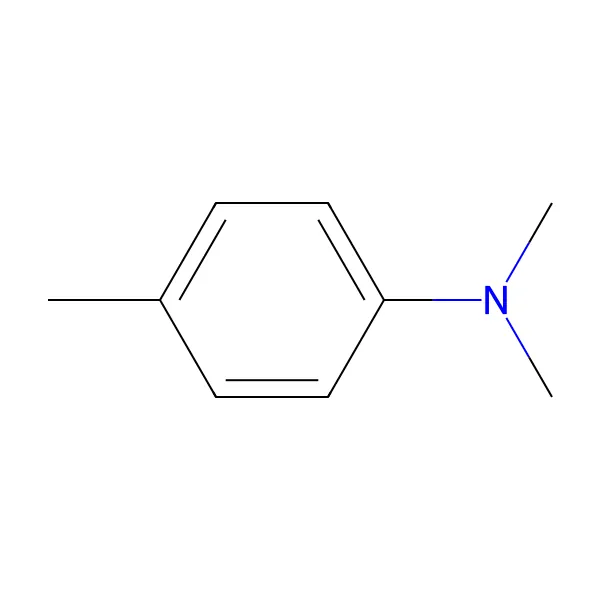 N,N,4-Trimetilbenzenamin molekül yapısı — CAS 99-97-8