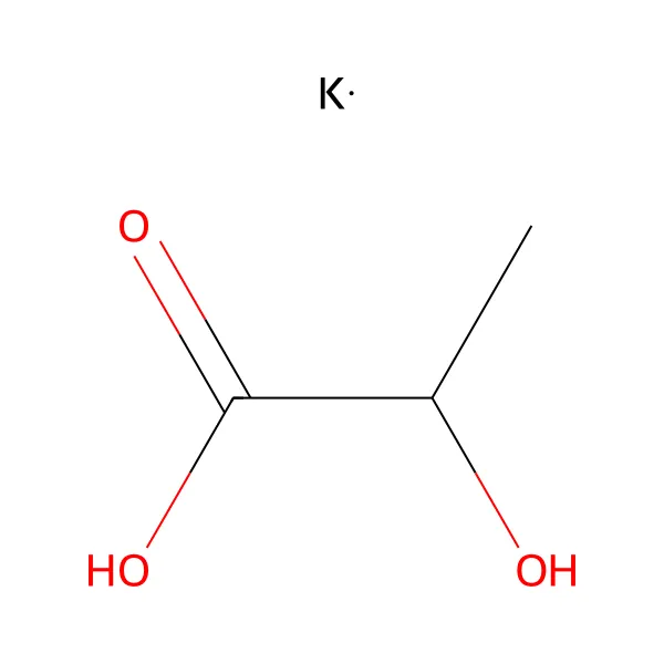 Potasyum laktat molekül yapısı — CAS 996-31-6